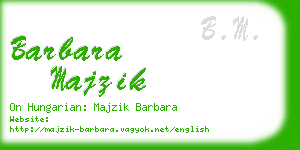 barbara majzik business card